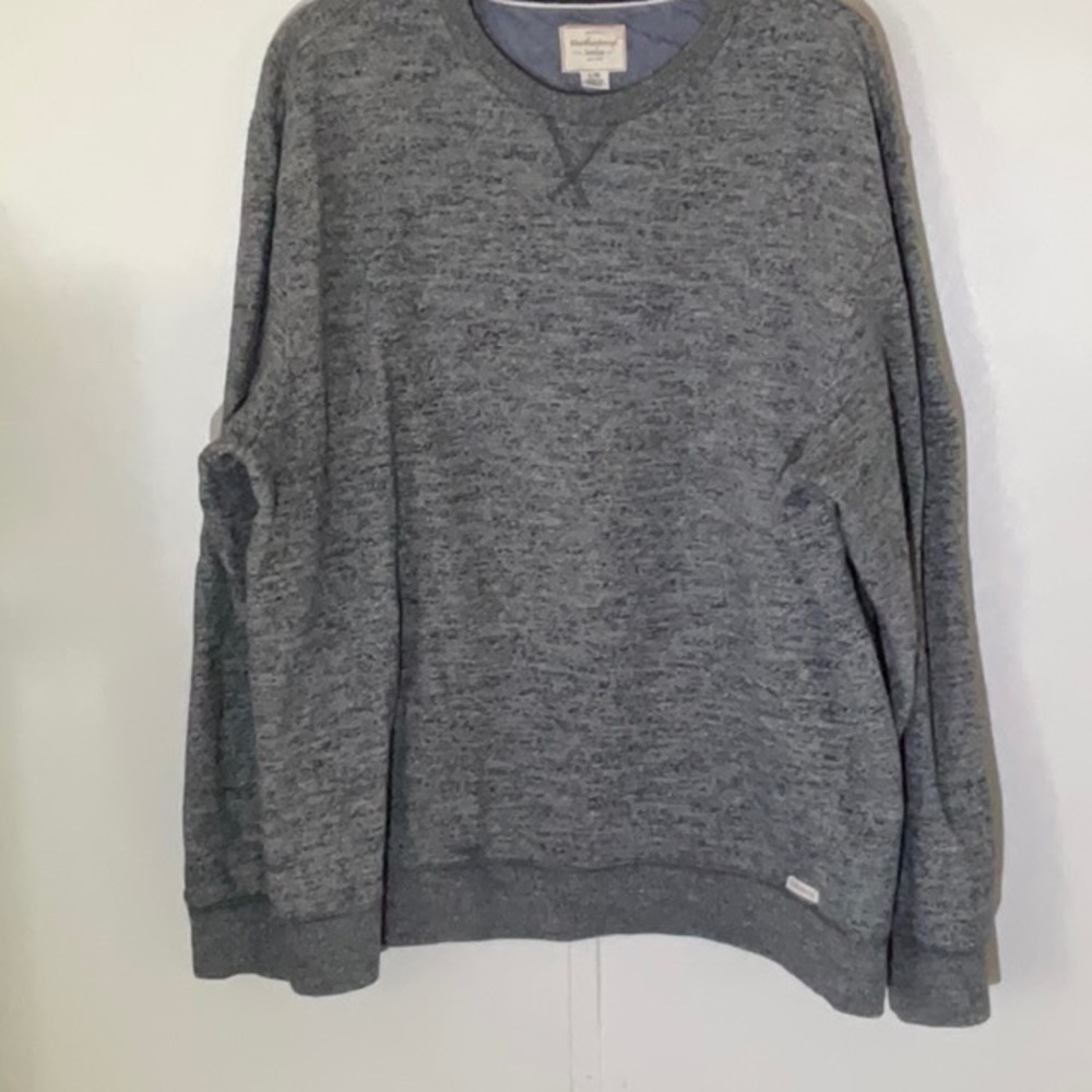 Weatherproof Gray Crewneck Sweater with Ribbed Details - Picture 2 of 8